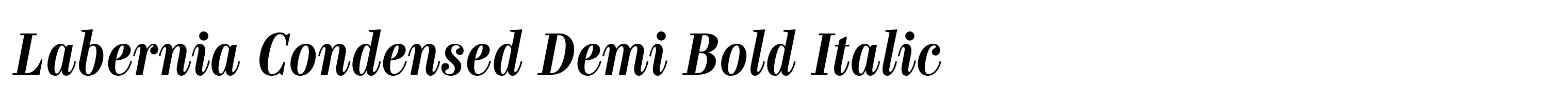 Labernia Condensed Demi Bold Italic